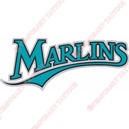 Miami Marlins Customize Temporary Tattoos Stickers NO.1692